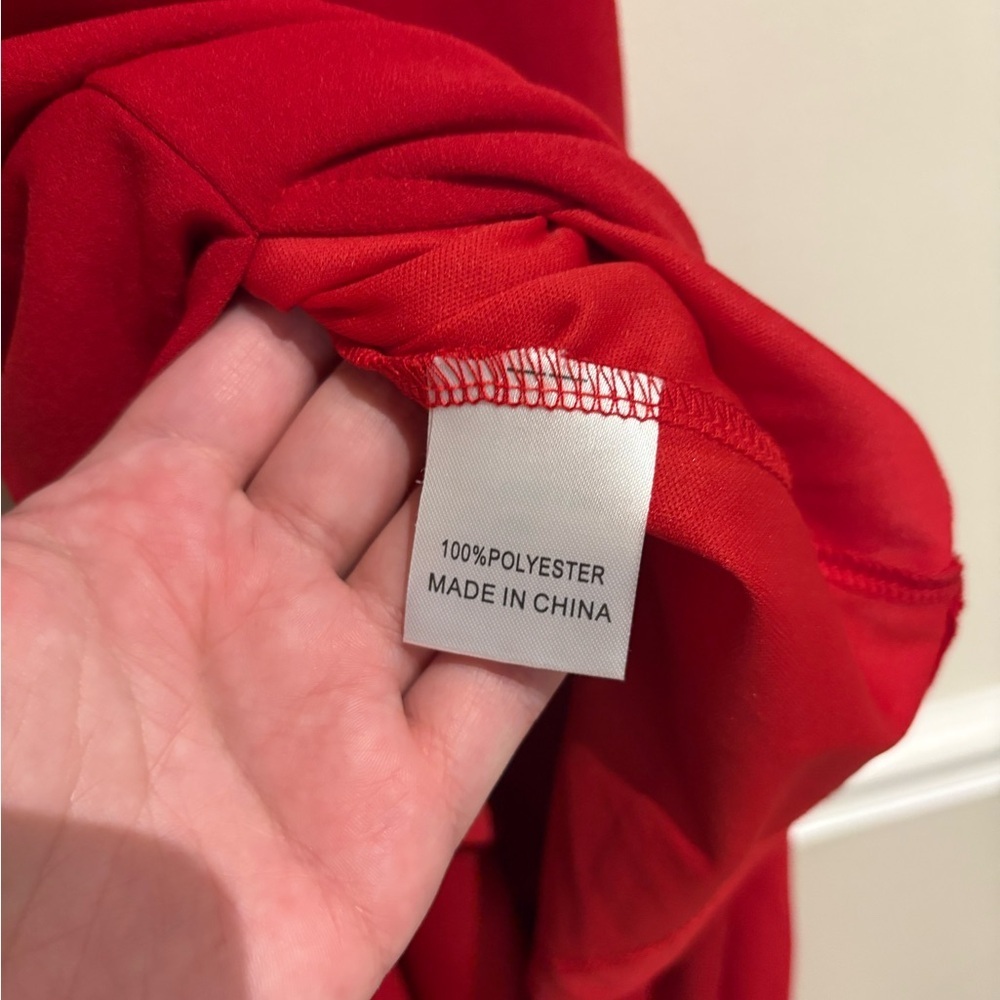 THATS SO FETCH Kira Maxi Dress Red Asymmetrical Neckline NWT 0 - Picture 8 of 9